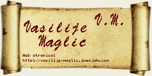 Vasilije Maglić vizit kartica